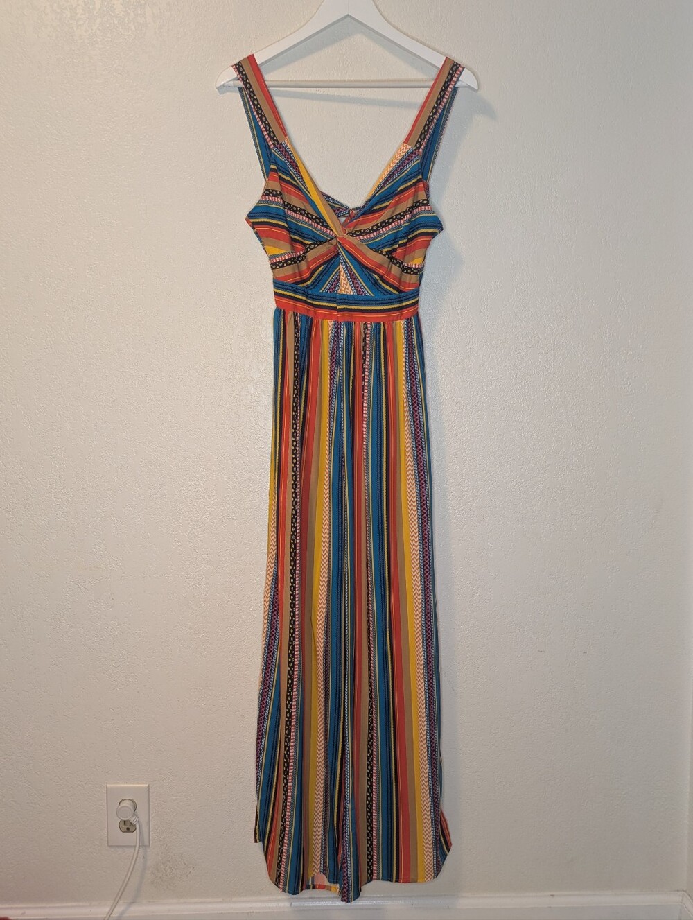 Cupshe Bold Beat Striped Multicolor Wide-Leg Jumpsuit - Picture 7 of 14